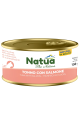 NATUA GATTO TONNO CON SALMONE 150 GR IN  BRODO