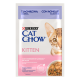 Cat Chow®Kitten, teneri pezzetti in salsa con agnello e zucchine 85g buste
