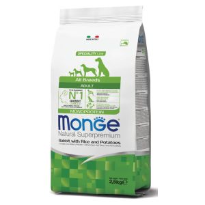 MONGE ALL BRE.ADULT conigl/ri/pa kg.2.5x4