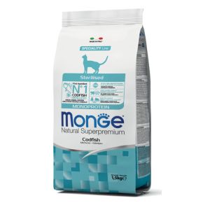 MONGE CAT NAT.MONOP STER MERLU kg.1,5x6