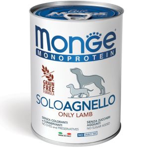 MONGE DOG SOLO agnello pat&egrave; gr.400x24