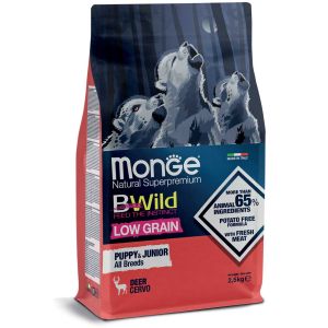 MONGE BW LG DOG PUPPY CERVO kg.2,5x4