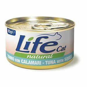 LIFE CAT TONNO CON CALAMARI 85 gr.