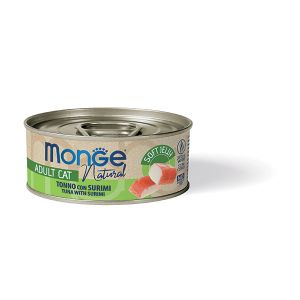 Monge Gatto Natural in Jelly Filetti di Tonno con Surimi - Adult 80 gr.